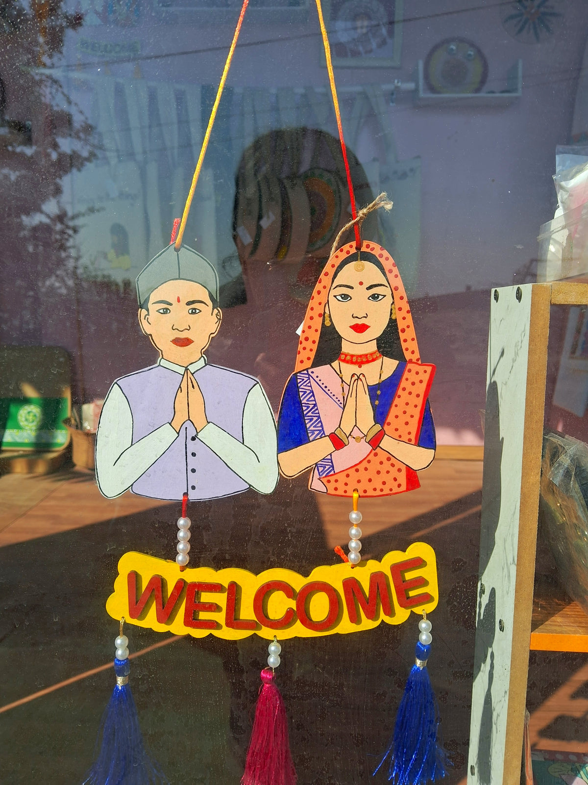 Pahadi Welcome wall hanging for Home Decor Handpainted