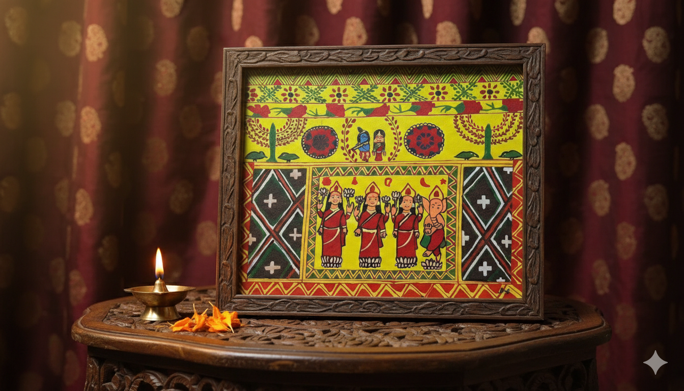 Aipan wall paintings (made by Anjali)