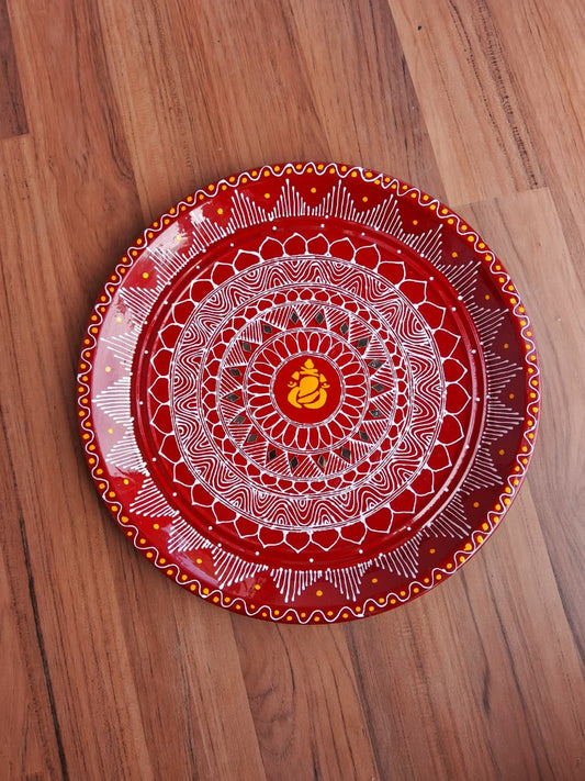 aipan puja thali ganesha