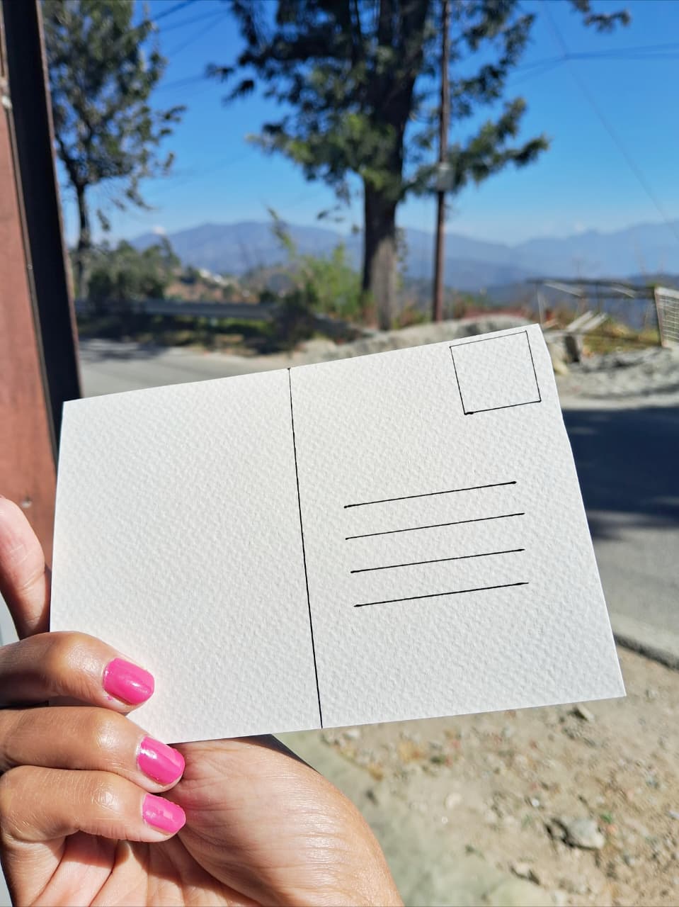 Premashiart himalayas handpainted postcard a6size , made in himalyas