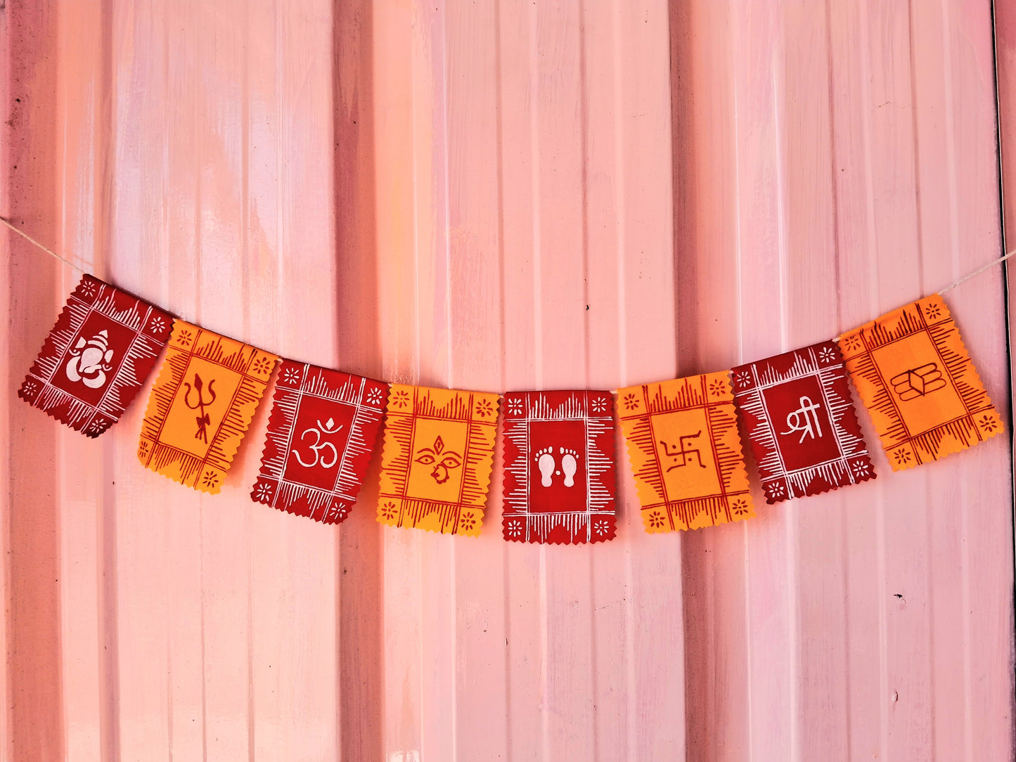 "Utsav Mala" (hand-painted spiritual Toran) size M 75cm