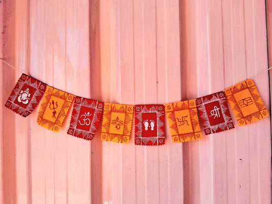 "Utsav Mala" (hand-painted spiritual Toran) size M 75cm
