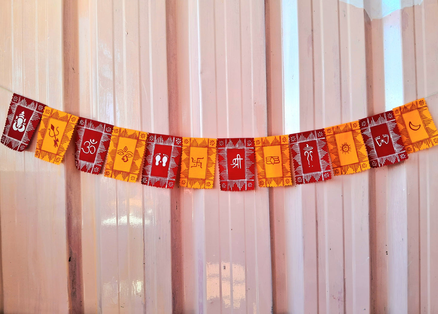 "Utsav Mala " (hand-painted spiritual Toran) size L 105cm