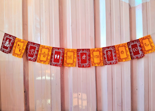 "Utsav Mala " (hand-painted spiritual Toran) size L 105cm