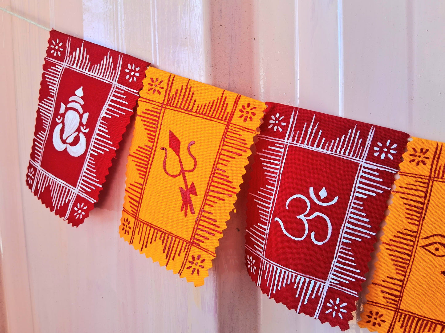 "Utsav Mala " (hand-painted spiritual Toran) size L 105cm
